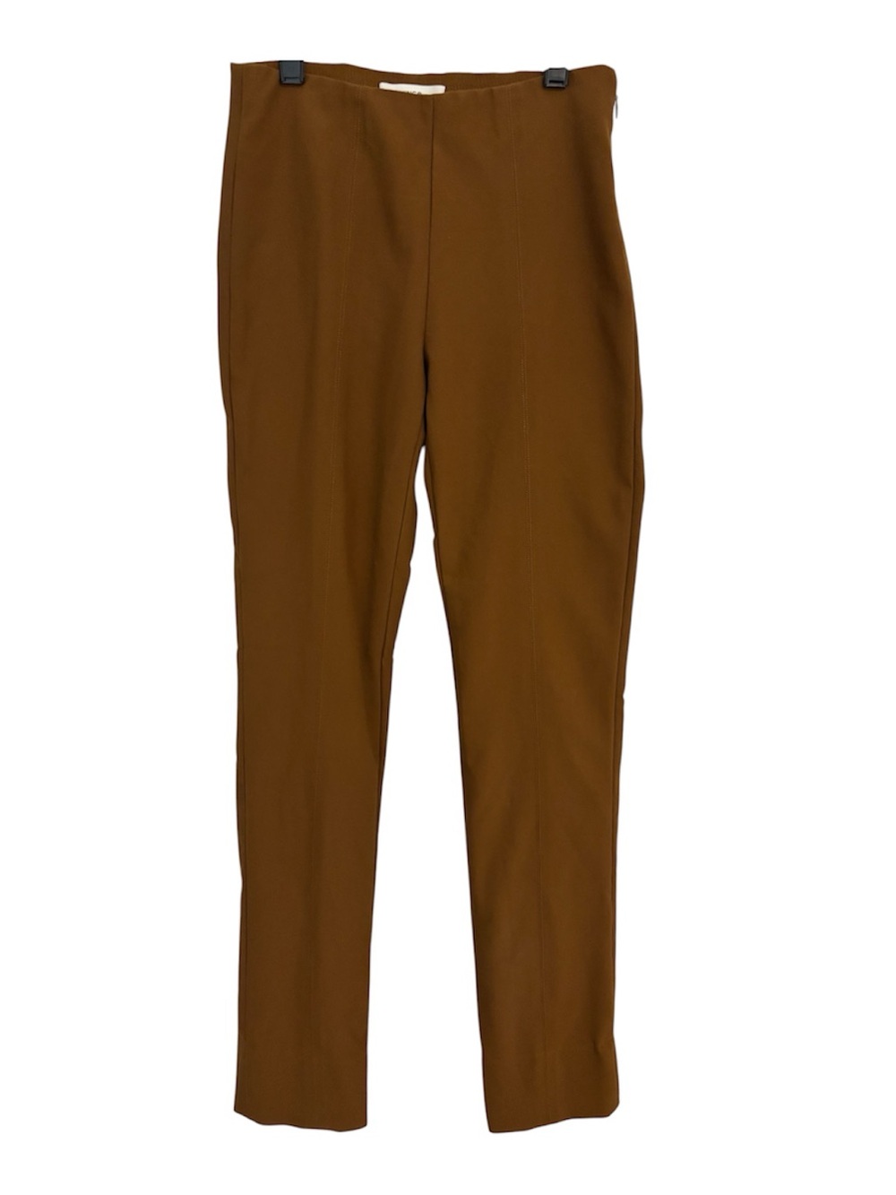 Vince XS Rust Brown Ribbed-Waist Ponte Pants